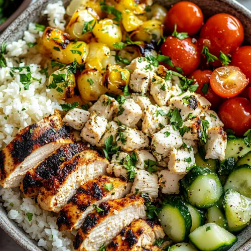 Healthy Greek Chicken Bowls Recipe