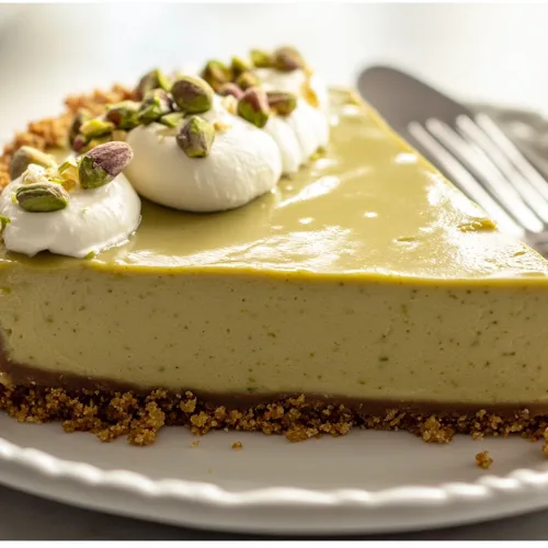 Pistachio Cheesecake with Pistachio Topping
