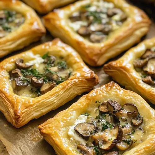 Mushroom, Shallot and Herbed Goat Cheese Tarts