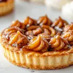 Caramelized Apple Almond Tart with Vanilla Bean Cream