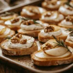 Pear & Whipped Goat Cheese Crostini