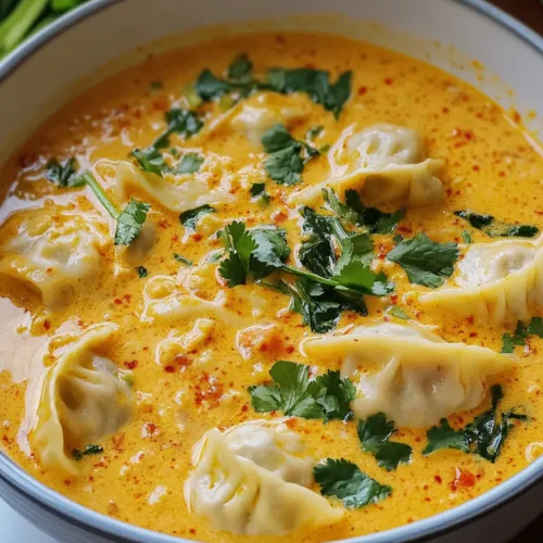 Delicious Curry Dumpling Soup