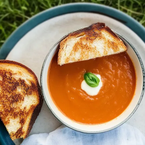 Easy Tomato Soup with Grilled Cheese