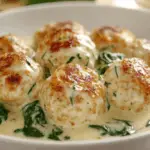 Creamy Garlic Parmesan Chicken Meatballs 3 Creamy Garlic Parmesan Chicken Meatballs