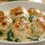 Creamy Garlic Parmesan Chicken Meatballs