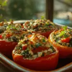 Spinach and Feta Stuffed Bell Peppers