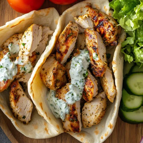 Greek Chicken Gyros