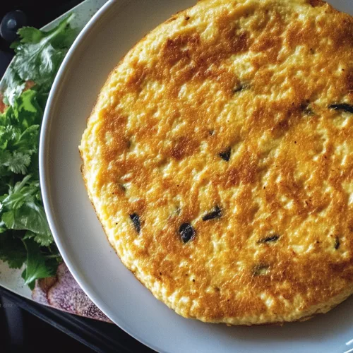 Omelette Vegan à la Farine de Pois Chiche, Courge et Champignons
