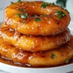 Caramelized Pineapple Rings with Fresh Herbs