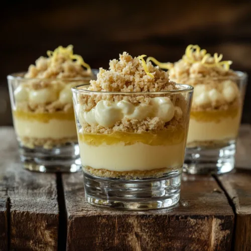 Lemon Cheesecake Parfaits with Crumble Topping