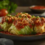 Stuffed Cabbage Rolls with Ground Beef & Rice