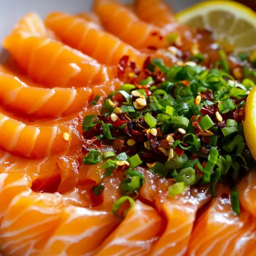 Spicy Salmon Crudo & Carrots