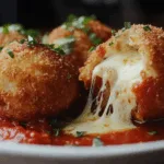 Cheesy Italian Arancini (Rice Balls)
