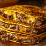 Crispy Birria Tacos with Melted Cheese