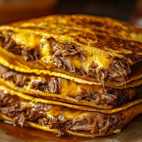 Crispy Birria Tacos with Melted Cheese