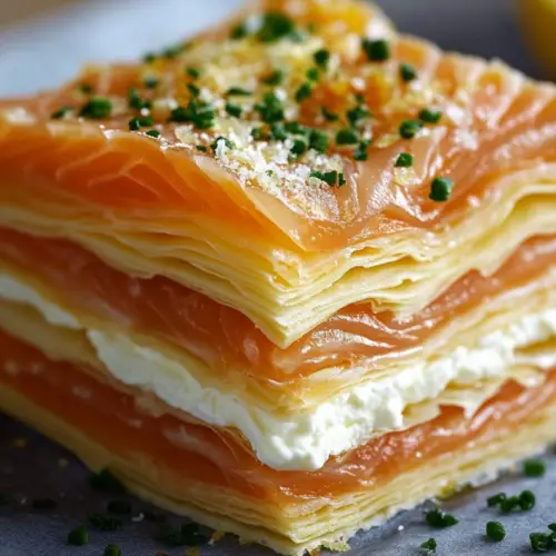 Millefeuille au Saumon Fumé et Mascarpone