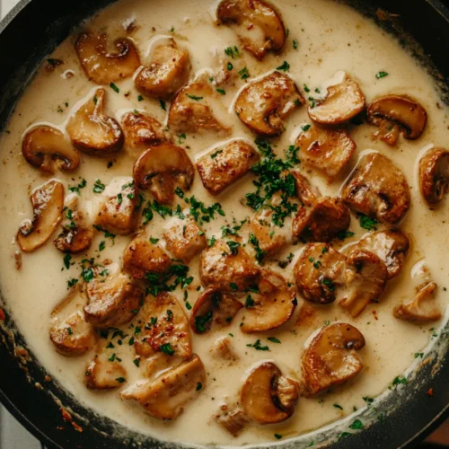 Creamy Garlic Mushroom Sauce