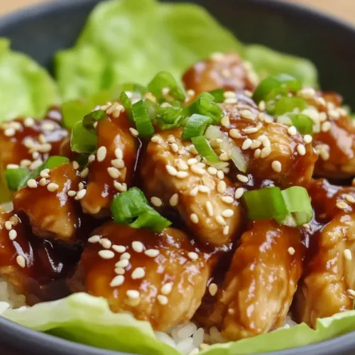 Teriyaki Chicken Lettuce Wraps (Low Calorie)