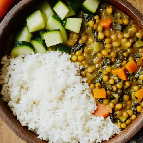 Curry de Lentilles Vertes au Lait de Coco
