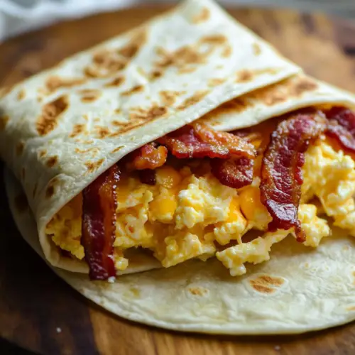 Bacon and Egg Breakfast Wrap