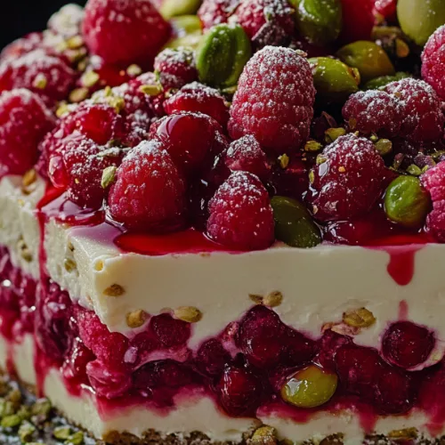 Gâteau Céleste Pistache-Framboise