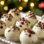 White Chocolate Cranberry Cheesecake Bites