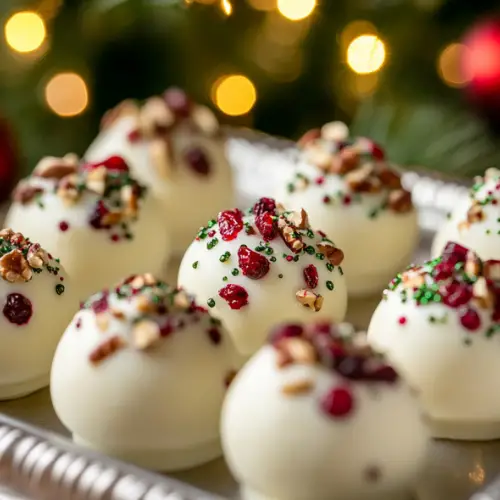 White Chocolate Cranberry Cheesecake Bites