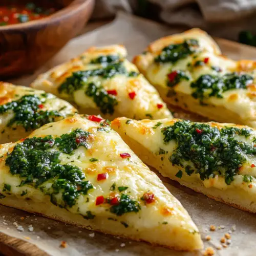 Chimichurri Cheesy Garlic Bread