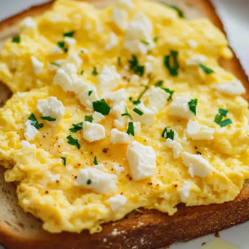 The Best Scrambled Egg Toast