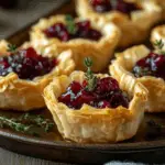 Cranberry Brie Phyllo Cups with Fresh Thyme
