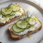 Whipped Ricotta and Cucumber Ribbon Toast