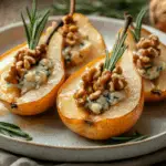 Roasted Pears with Blue Cheese and Candied Walnuts 3 Roasted Pears with Blue Cheese and Candied Walnuts