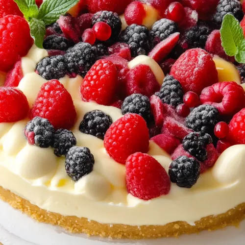 Tarte aux Fruits Rouges sur Sablé Breton
