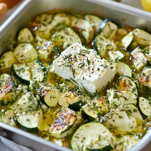 Courgettes et Feta au Four