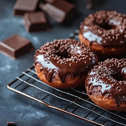 Baked Chocolate Donuts with Chocolate Glaze