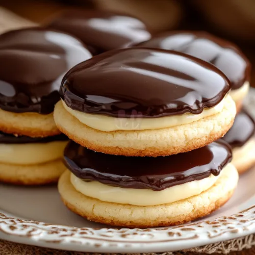 Mini Boston Cream Pie Cookies