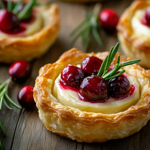 Savory Cranberry and Brie Tartlets
