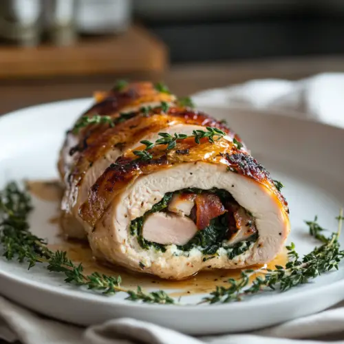 Spinach and Ricotta Stuffed Chicken Breast