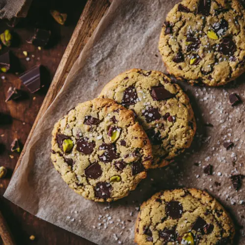 Pistachio Chocolate Chunk Cookies