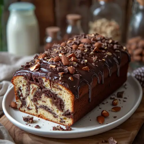 Chocolate Almond Marble Loaf