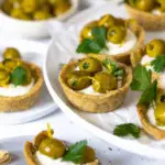 Whipped Feta & Green Olive Tartlets 3 Whipped Feta & Green Olive Tartlets