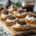 Whipped Goat Cheese & Fig Jam Crostini 3 Whipped Goat Cheese & Fig Jam Crostini