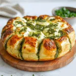 Cheesy Garlic Pull-Apart Bread with Basil Pesto