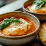 Crispy Burrata in Roasted Red Pepper Tomato Sauce 3 Crispy Burrata in Roasted Red Pepper Tomato Sauce