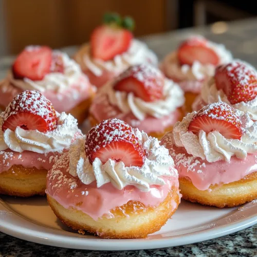 Strawberries and Cream Donuts