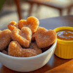 Heart-Shaped Cinnamon Sugar Churros with Dulce de Leche Dip