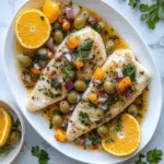 Pan-Seared White Fish with Olive Citrus Salsa