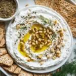 Whipped Labneh Dip with Za’atar & Pine Nuts