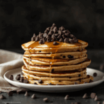 Fluffy Chocolate Chip Pancakes with Maple Drizzle 3 Fluffy Chocolate Chip Pancakes with Maple Drizzle