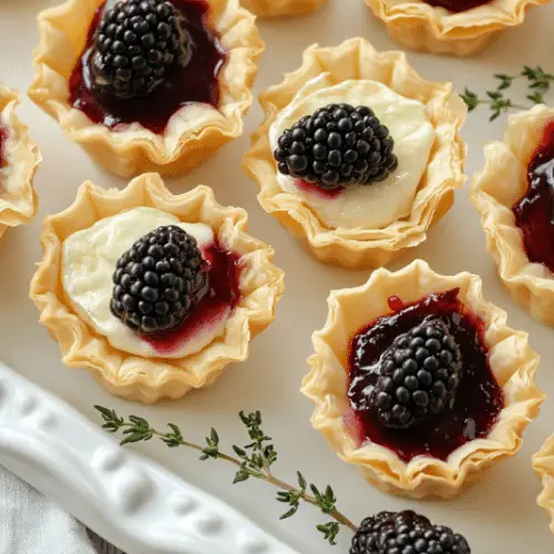 Blackberry Brie Phyllo Bites